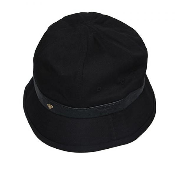 OSTRICH BUCKET HAT-BLACK