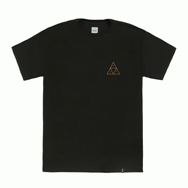 TRIPLE TRIANGLE TEE-BLK(gold)