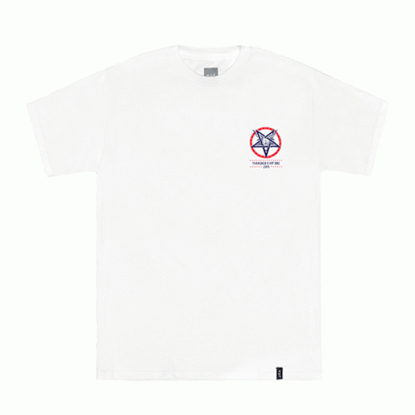 HUF X THRASHER DOWNHILL FROM HERE TEE-WHT