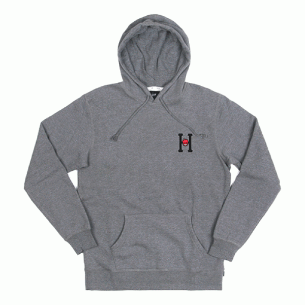 HUF X SPITFIRE CLASSIC H PULLOVER FLEECE-GRY