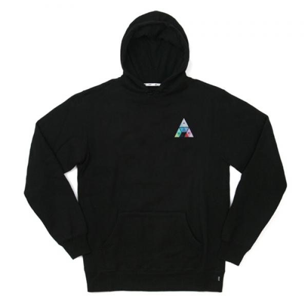 TRIANGLE PRISM PULLOVER HOOD-BLK