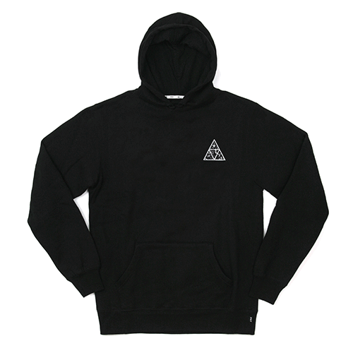 TRIANGLE ROSE PULLOVER HOODIE-BLK