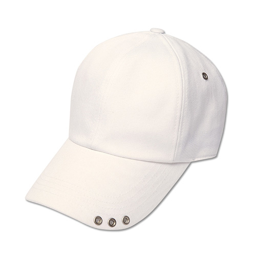 UNISEX BETTER EYELET BASEBALL CAP-WHITE