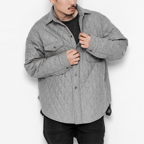 2016 GREY WIDE QUILTED SHIRTS