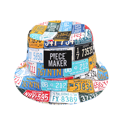 TAXI NUMBER PLATE BUCKET HAT (MULTI)