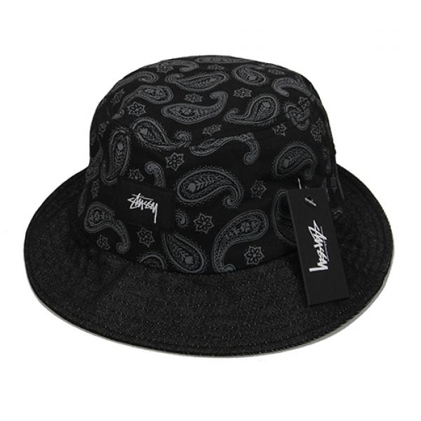 SIMPLE PAISLEY BUCKETHAT-BLK