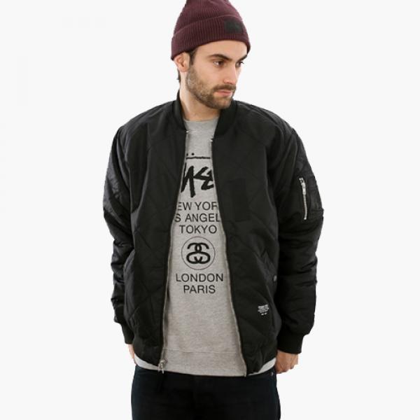 QUILTED MA-1 JACKET-BLK