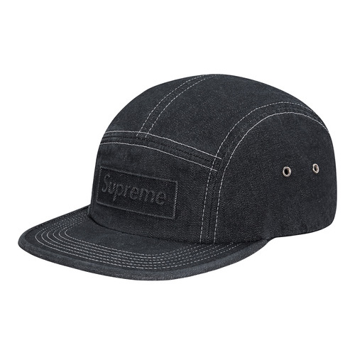 EMBOSSED STONE WASHED CAMP CAP-BLACK