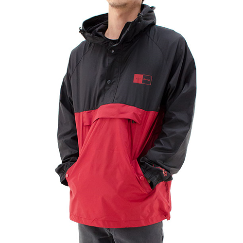 HUF X CHOC PACKABLE ANORAK-BLK/RED