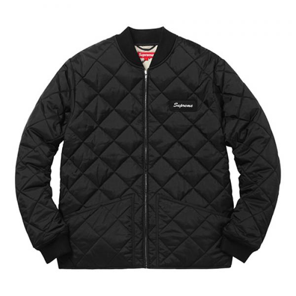 Color Blocked Quilted Jacket - Black