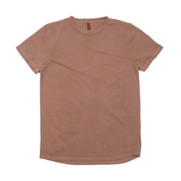 TOME.1 PIGMENT LONG LAYERED BROWN LONG TEE