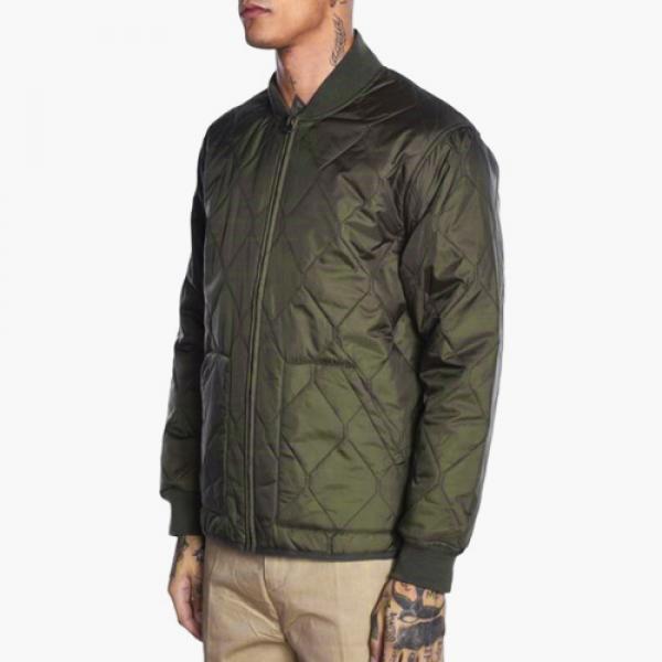 QUILTED MILITARY JACKET-OLV
