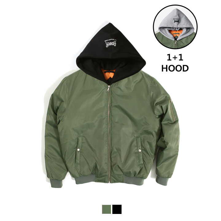 Hood MA-1 Padding Jacket Khaki