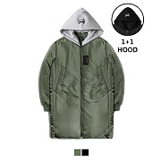 Hood Long MA-1 Padding Jacket Khaki