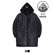Hood Long MA-1 Padding Jacket Black
