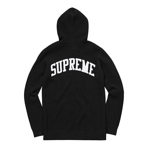 Hooded Waffle Thermal - Black