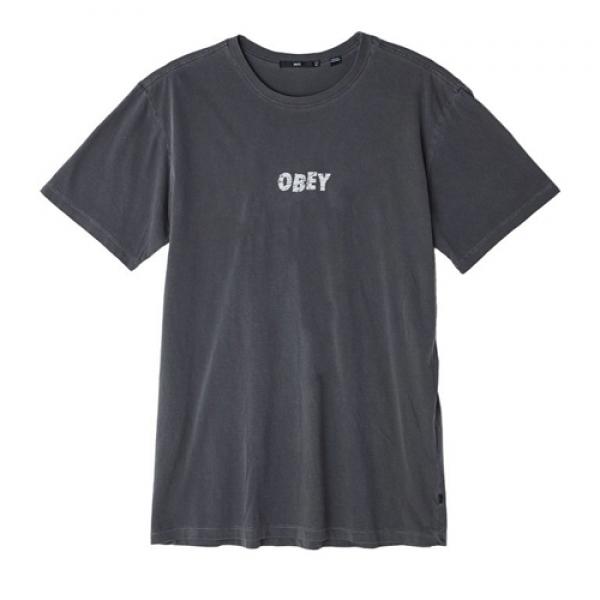 (166141393)OBEY SHATTERED TEE-BLA