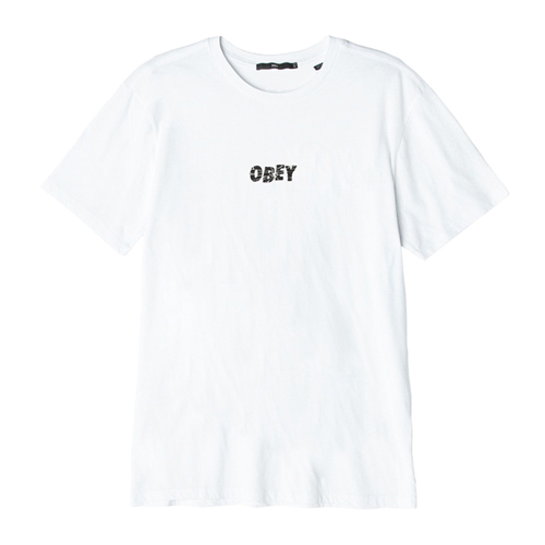 (166141393)OBEY SHATTERED TEE-WHT