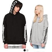 DOUBLE SIDE STRIPE GRAPHIC HOODIE