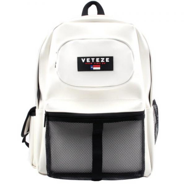 Retro Leather Sport Backpack - WH