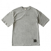Simple Slogan Short Sleeve T-shirt_Grey