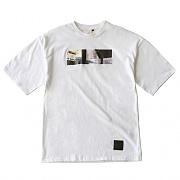 Front Printing Short Sleeve T-shirt 01_White