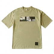 Front Printing Short Sleeve T-shirt 01_Beige