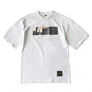 Front Printing Short Sleeve T-shirt 02_White