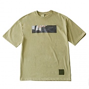 Front Printing Short Sleeve T-shirt 02_Beige