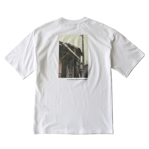 Back Printing Short Sleeve T-shirt 02_White