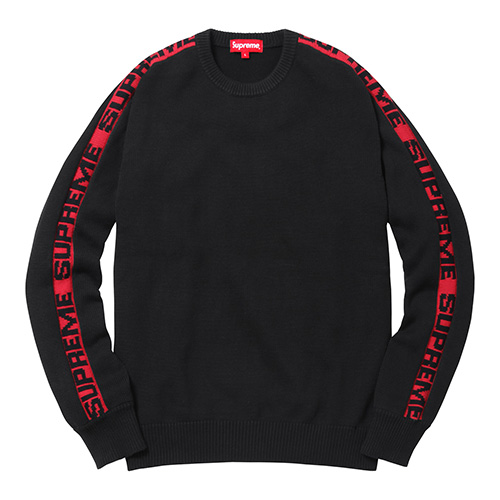 Sleeve Stripe Sweater-Black