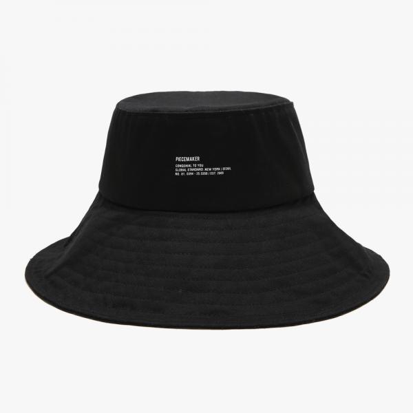 WIDE BUCKET HAT (BLACK)