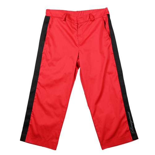LINE BANDED PANTS RED