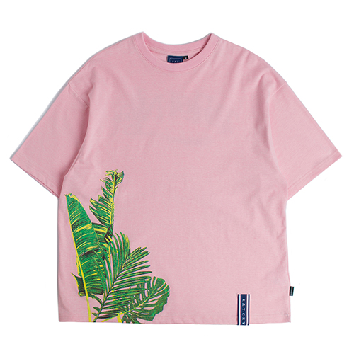 TROPICAL WIDE T SHIRT_PINK