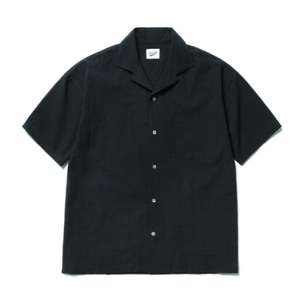 4pocket Open Collar Shirts Black
