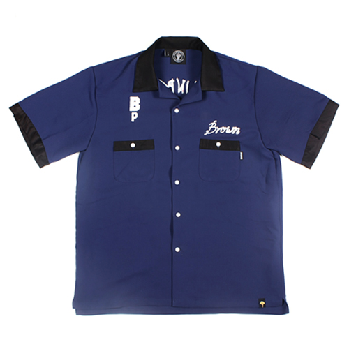 Dice two-tone shirt navy