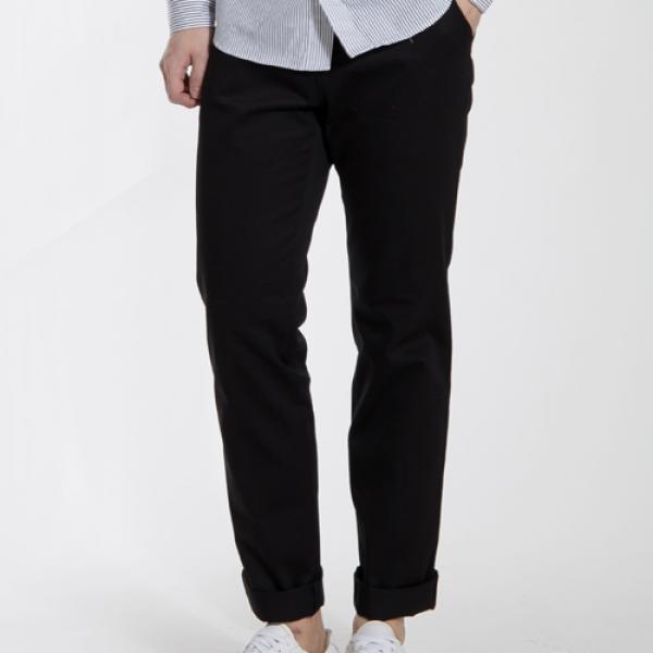 Basic Cotton Pants - BLACK