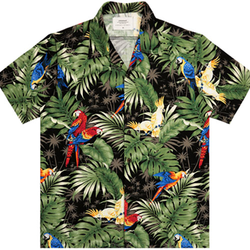 B-Leaf Aloha Shirt(U) - Black