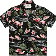 Flamingo Aloha Shirt(U) - Black