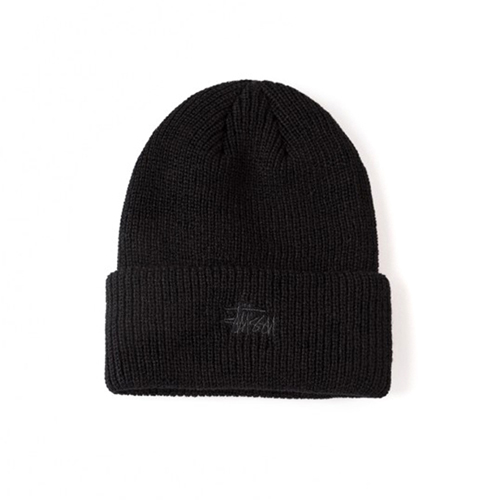 SMOOTH STOCK BEANIE-BLK