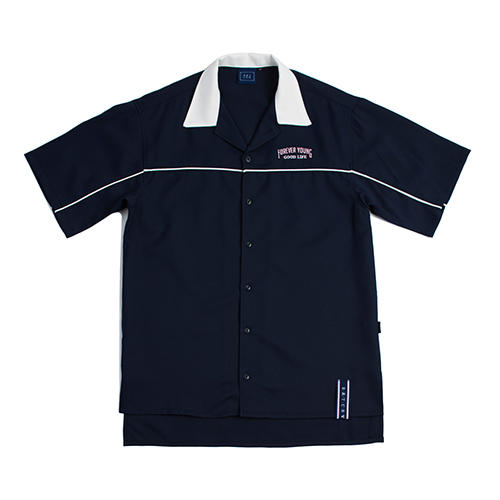 FOREVER YOUNG BOWLING SHIRT_NAVY
