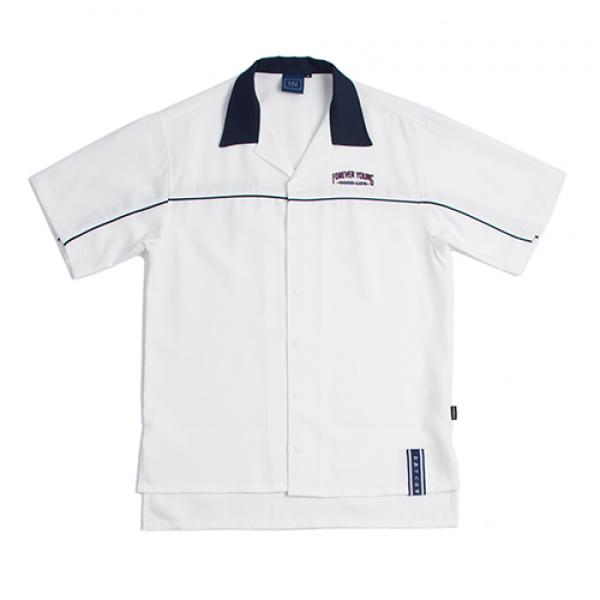 FOREVER YOUNG BOWLING SHIRT_WHITE