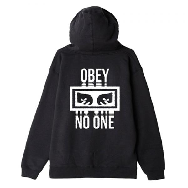 (111731559)NO ONE PULLOVER HOOD-BLACK
