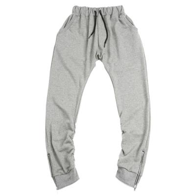 shirring zipper sweatpants(gray)