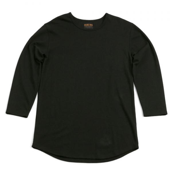 basic round hem T-shirt(black)