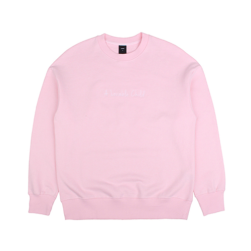 Child Cotton Dropshoulder Sweatshirts - Pink