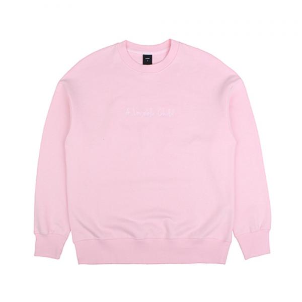 Child Cotton Dropshoulder Sweatshirts - Pink