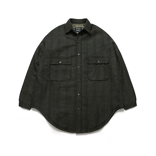 (Unisex) Melton Shirt Coat_Check