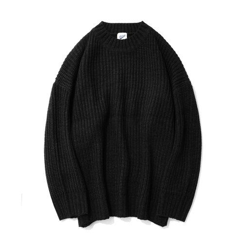 Over Crew Neck Knit Charcoal