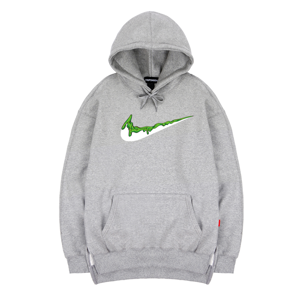 TRIPSHION GREEN BENDING TOOTHPASTE HOODIE - GRAY